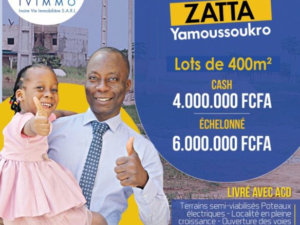 *Les terrains Approuvés à Yaou* : 300m²= 8 millions 400m2= 10 millions 500m²= 12 millions *ACD