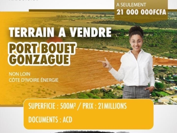 TERRAIN A VENDRE A PORT BOUËT SUPERFICIE 500 M2