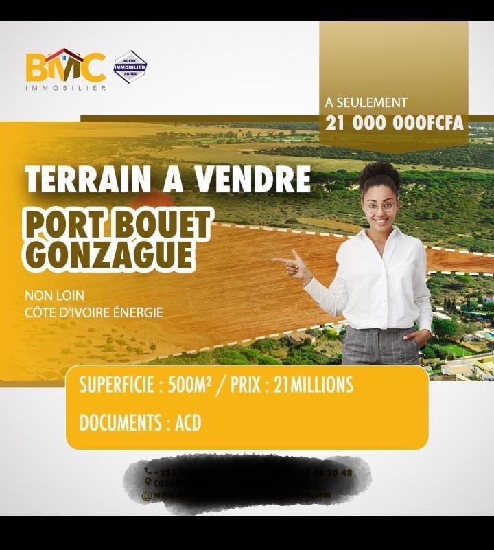 TERRAIN A VENDRE A PORT BOUËT SUPERFICIE 500 M2