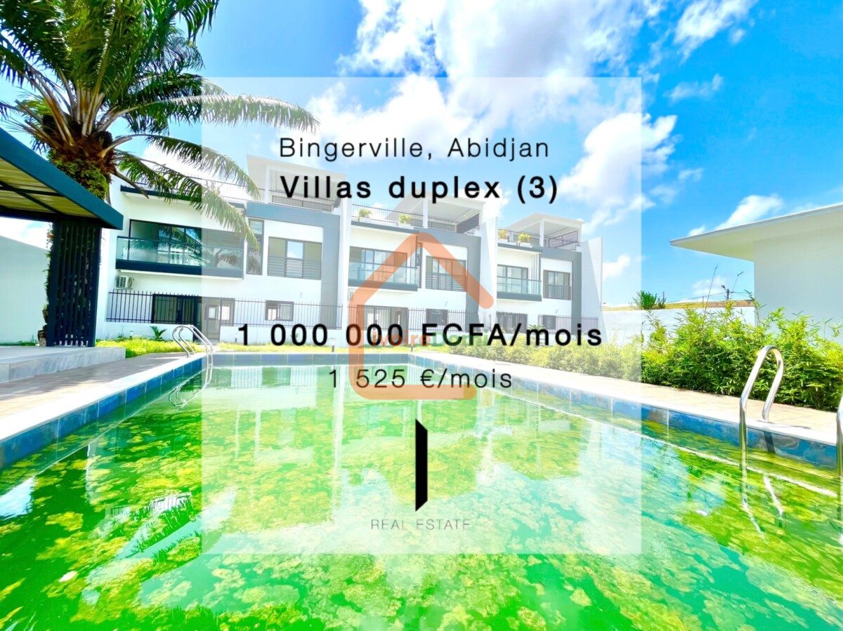 Villas Duplex luxe – Bingerville, Bord de l’eau