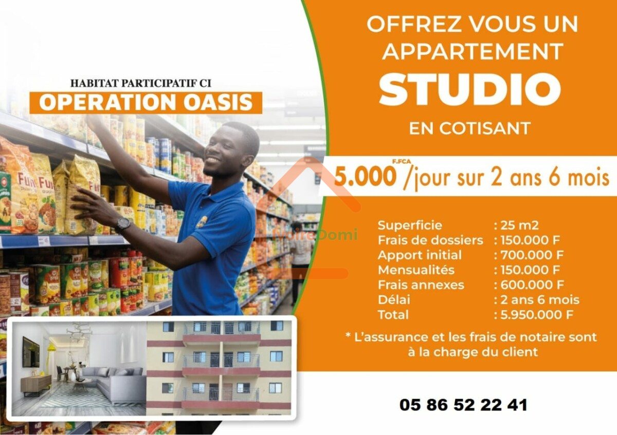 Appartement à Modeste route de Bassam