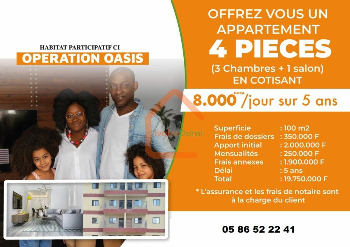 Appartement à Modeste route de Bassam