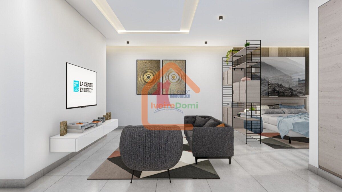 Appartement T1 – Grand studio à vente à Cocody Riviera Bonoumin