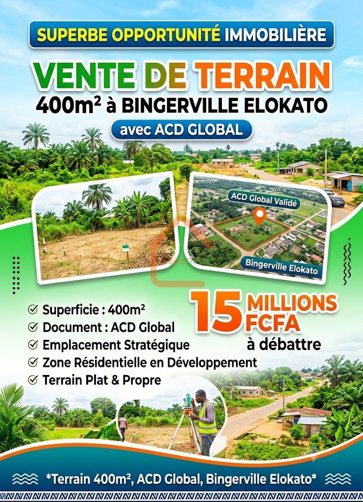 A vendre 5 terrains avec ACD global