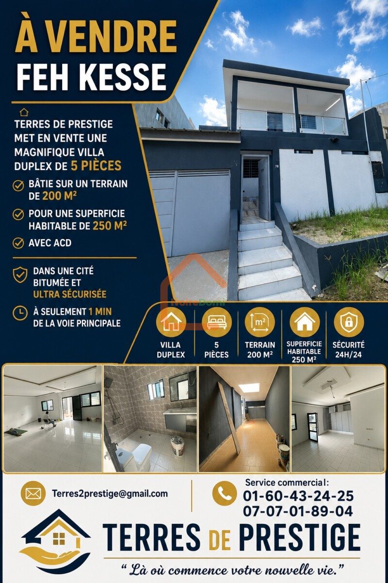 Villa 5 pièces à vendre à Feh kesse