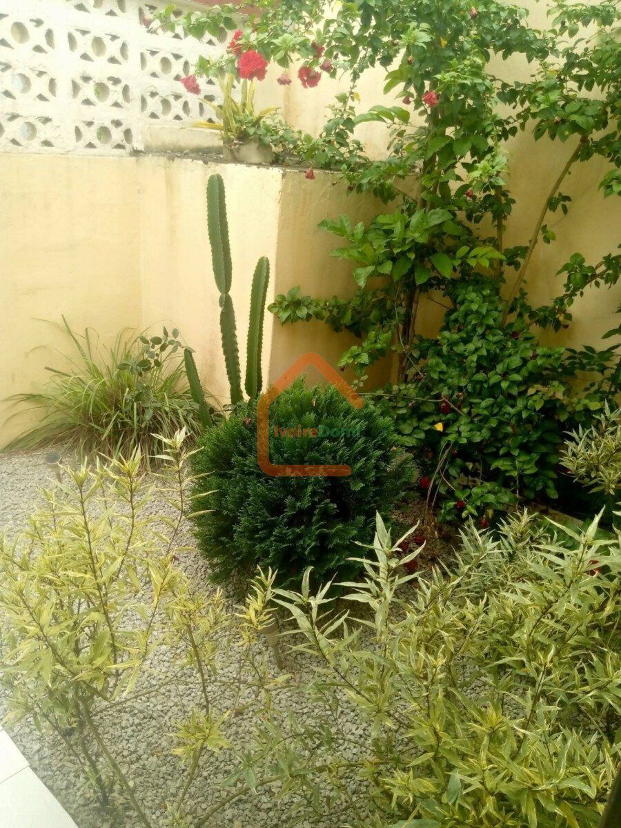 Bingerville adjin après la chefferie une villa basse avec garage de 4 pièces avec cours avant