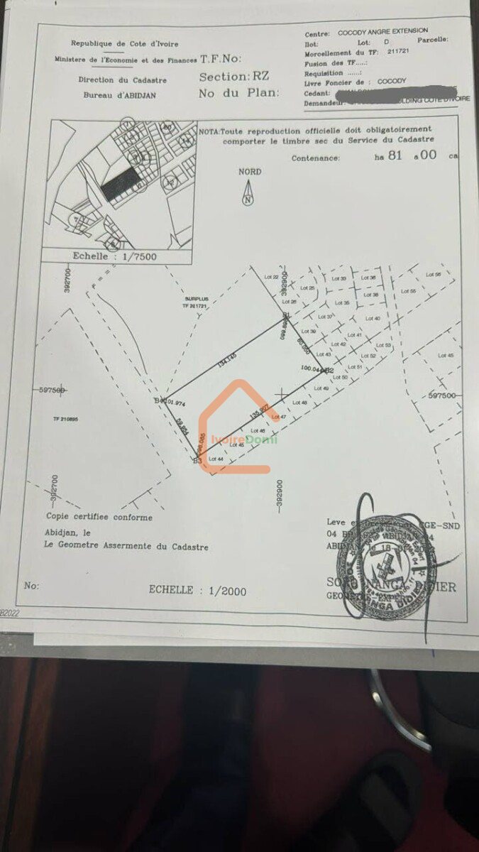 TERRAIN EN VENTE