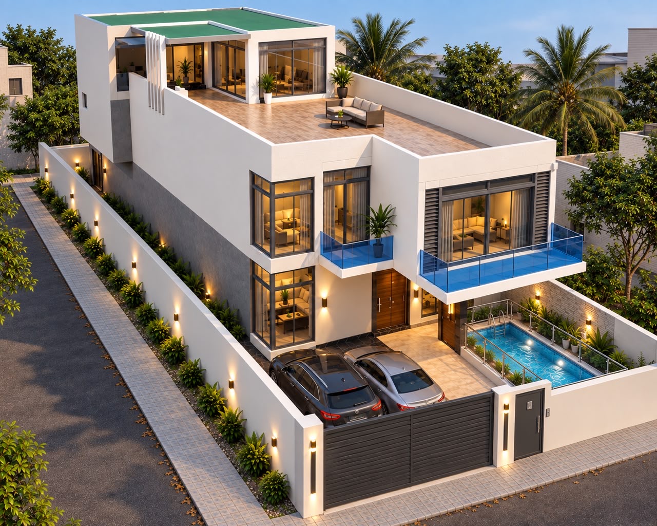 Villa duplex de 7 pièces avec piscine