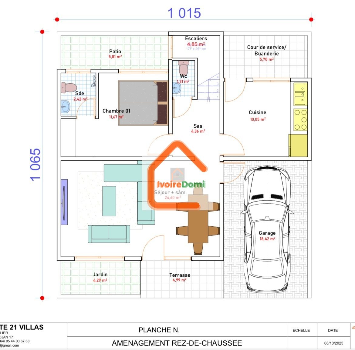 Nouveau projet de 21 villa duplex La cité patience 2 ACD Prix 45.000.000 F ( 4 pièces)