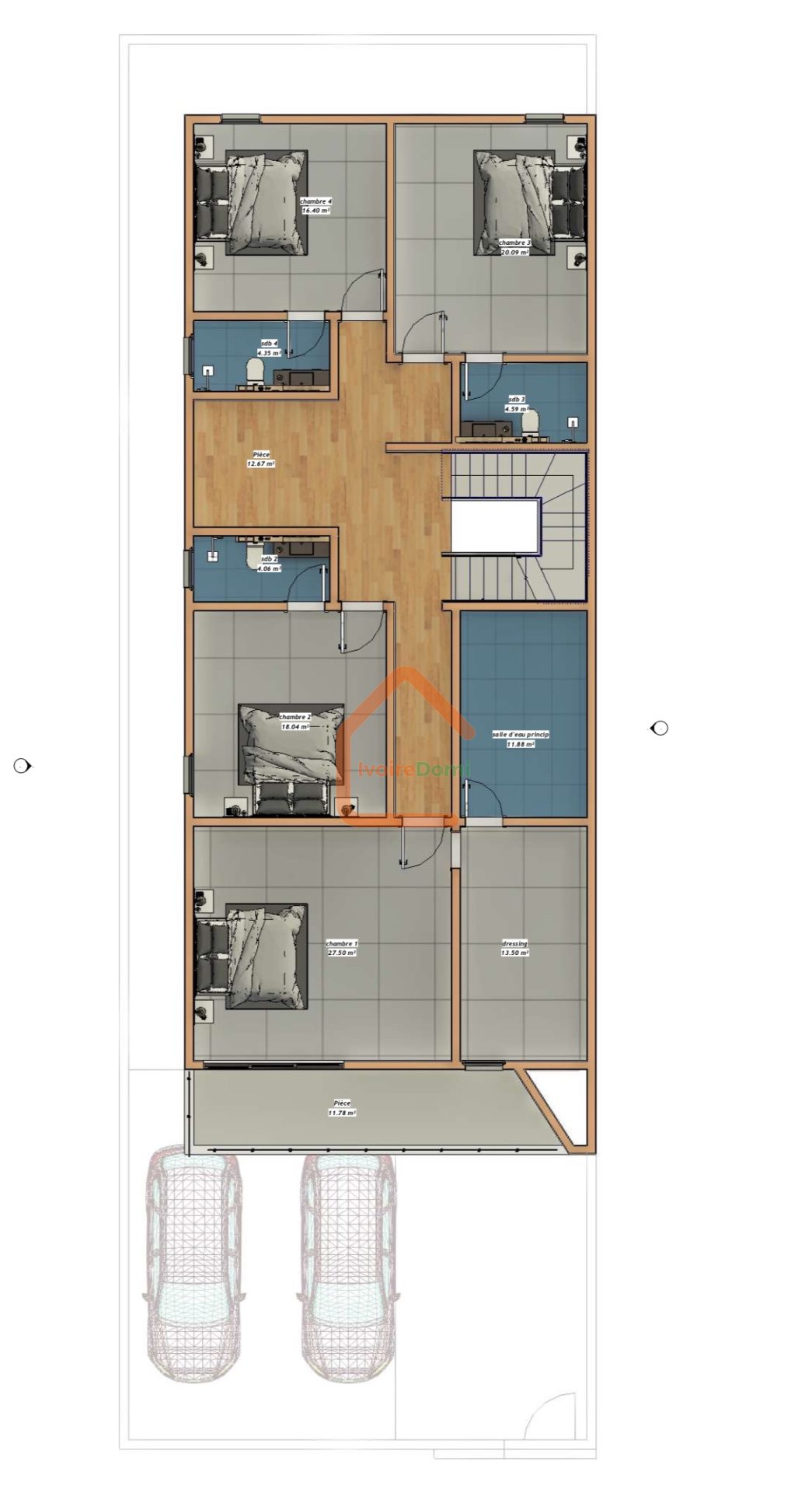 Villa duplex de 7 pièces avec piscine