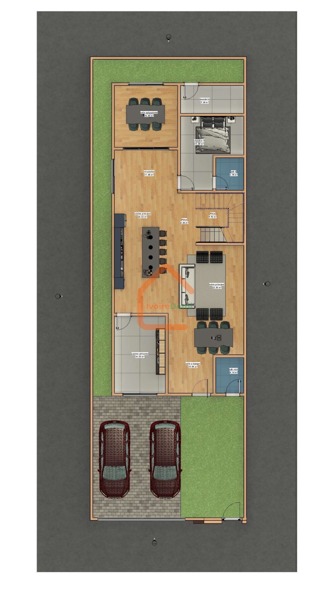 Villa duplex de 7 pièces avec piscine